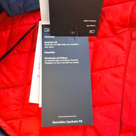 Jordan Reversible Quilted Jacket Women S Red Navy Blue Jumpman Liner DQ4451-687 - Picture 11 of 12